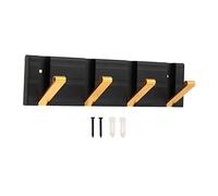 Heavy Duty Stainless Steel Invisible Hooks - Collapsible Garment Rack, Wall Hook, Hideaway Coat & Hat Rack, Key Holder, Black
