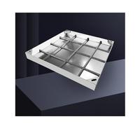 Heavy-Duty Stainless Steel Invisible Manhole Cover & Frame Square Embedded Design for Indoor/Outdoor Inspection Covers (90x90cm / 35.4x35.4in)