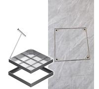 Heavy-Duty Stainless Steel Manhole Cover, 2.6 Ton Load Capacity, Flat Design for Septic Pit & Driveway, Inground Installation for Courtyards & Pathways (23.6" x 31.5")