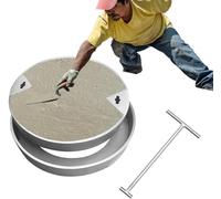 Heavy Duty Stainless Steel Manhole Cover, Flush Mount for Yard & Garden, 35 Inch Round Access Lid, Septic Tank & Sewage System, Durable Outdoor Drainage Solution