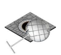 Heavy-Duty Stainless Steel Manhole Cover with Lifting Keys - Round Drain Lid for Septic Tank, Suitable for Commercial and Residential Use