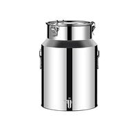 Heavy Duty Stainless Steel Milk Can - 5L/9L/14L Portable Sealed Transport Cans Bucket Wine Pail Bottle Oil Barrel with Spigot Dispenser / 9L (9L)