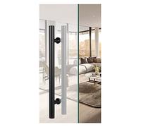 Heavy Duty Stainless Steel Modern H Shape Push Pull Handle - Commercial Grade for Front Doors, Hotels, Barns, and Glass Bars - 120cm/47.2in, Gold Finish (Matte Black 80cm/31.5in)