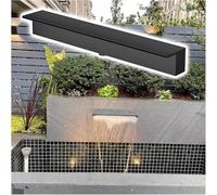 Heavy Duty Stainless Steel Pond Waterfall Spillway Kit - Flush Mount Fountain Outlet for Indoor/Outdoor Ponds Gardens Hotels Schools - Custom Width (Silver)