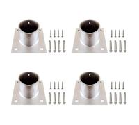 Heavy Duty Stainless Steel Post Base Bracket, Round Anchor for Pergola, Mailbox, and Garden Railing, Includes Screws