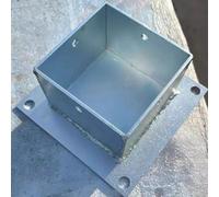 Heavy Duty Stainless Steel Post Bracket for Wood Fence & Pergola - Fits 2x2, 3x3, 4x4, 5x5, 6x6, 8x8 Inches - Deck Post Base with 200x200MM Flange