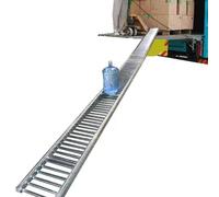 Heavy Duty Stainless Steel Powerless Roller Conveyor, Light-Duty Splicable Unpowered Unloading Pulley, Portable Conveyor for Commercial Truck Trailer(100X40CM-5pcs)