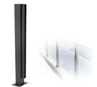 Heavy Duty Stainless Steel Railing Post for Stairs, 80cm No-Punch Glass Balustrade Column with Base & Slots - Stylish, Durable Glass Barrier Solution for Modern Homes