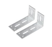 Heavy-Duty Stainless Steel Right-Angle Bracket, 90-Degree L-Shaped Angle Iron, Triangular Support for Shelves, Load-Bearing and Durable.(Silver,120 * 60 * 40mm)