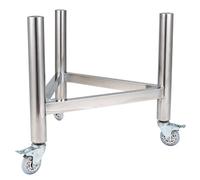Heavy-Duty Stainless Steel Rolling Bucket Cart with Swivel Casters Versatile Plant Stand & Carrier for Milk Ice and More - & Easy to Move