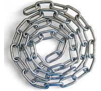 Heavy Duty Stainless Steel Rust Resistant Chain for Gate Security Extra Strong Galvanised Long Links Welded Metal Shiny Chrome Plated and Polished for DIY Fence Bike Out Door Swing (10MM, 3 Metre)