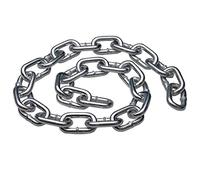 Heavy Duty Stainless Steel Rust Resistant Chain for Gate Security Extra Strong Galvanised Long Links Welded Metal Shiny Chrome Plated and Polished for DIY Fence Bike Out Door Swing (5MM, 1.5 Metre)