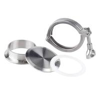 Heavy Duty Stainless Steel Sanitary Pipe Fittings Kit - Tri Clamp, End Cap, Weld Ferrule & Silicone Gasket(102mmx119)