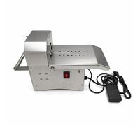 Heavy Duty Stainless Steel Sausage Tying Machine with Red On Off Switch and Foot Pedal for Automatic Bratwurst Binding Suitable for Meat Processing Workshop