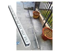 Heavy Duty Stainless Steel Shallow Drainage Channel 1 Metre Length 50mm/30mm Depth Slim Line Grate for Patio & Garden Low Profile Drainage Solution (1 Pack W x H-7x3cm)