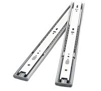 Heavy Duty Stainless Steel Side Mount Drawer Runners Glides - 2pcs, Three Section, 30-50cm (350mm-14inch) for Smooth Operation and Durability