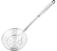 Heavy Duty Stainless Steel Skimmer Chinese/Indian Strainer Ladle Frying Chips (20cm)