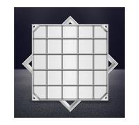 Heavy-Duty Stainless Steel Square Manhole Cover Flush Mount Drain Cover Sewage Access Lid for Sidewalk (8cm 50x50cm/19.7x19.7in)