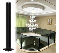 Heavy Duty Stainless Steel Square Railing Post for, 120cm Tall, Ideal for Hallway Stairs & Concrete Decks, Corner Post, Durable Glass Fence Support, Modern Design