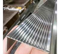 Heavy Duty Stainless Steel Step Edge Protector Trim - Non-Slip Stair Edge Molding for Indoor & Outdoor Use(W4.5cm L150cm)
