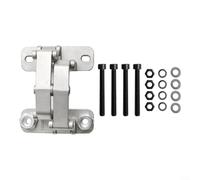 Heavy Duty Stainless Steel Stone Door Hinge | Invisible Fir Hinge for 165 Degree Opening | Adjustable 304 Steel Hardware for Thick Doors | Silver Finish(L（250kg）)