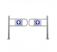 Heavy Duty Stainless Steel Swing Gate, Automatic One-Way Access Door for Markets, Stores, and Security Entrances