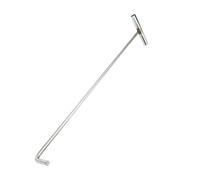 Heavy Duty Stainless Steel T-Hook Manhole Cover Lifter & Roll-Up Door Puller Corrosion Resistant Multifunctional Utility Tool for Easy Lifting & Handling