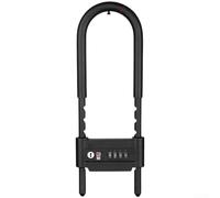 Heavy Duty Stainless Steel U Lock Featuring Adjustable Shackle From 160mm To 300mm, Waterproof Rustproof Combination Padlock With 4 Digit For Dial For Glass Doors, And Warehouse Security(D)