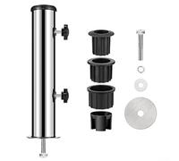 Heavy Duty Stainless Steel Umbrella Stand Base Mount Holder With Granite Base For Outdoor Garden Patio
