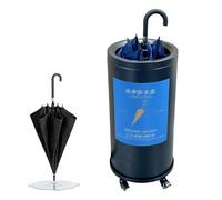 Heavy Duty Stainless Steel Wet Umbrella Drying Rack with Removable Water Drip Tray and Locking Casters, Indoor Umbrella Stand for Office, Hotel, Commercial Entrance, Lobby, Home