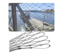 Heavy Duty Stainless Steel Wire Rope Netting - Anti-Theft Mesh Roll for Garden, Plant Support, Animal Barrier, Fall Protection Fence (3.0mm, 1x8.0m)