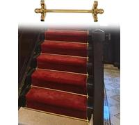 Heavy-Duty Stair Rods for Carpet Runners with Bracket Hardware - Decorative Fixed Step Floor Covering Tubes (5 Pack 115cm/45.3in) for Home Renovation