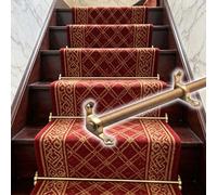 Heavy Duty Staircase Rug Hardware Kit, Brass Stair Runner Stopper Rods, 24/28/32/36/40/44/48 Inch Lengths for Hotels/Offices/Home(14pcs,50in/127cm)