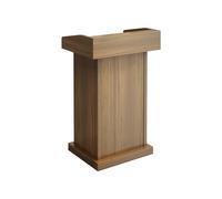 Heavy Duty Standing Desk Podium with Wooden Base Storage Space for Presentations Lectures Wedding Spes Churches Classrooms Dark Finish