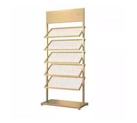 Heavy-duty Standing Floor Tile Display Stand, Strong Load-bearing Large Ceramic Sample Rack For Various Building Material Samples(Gold,150x67x35cm)