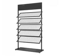 Heavy-duty Standing Floor Tile Display Stand, Strong Load-bearing Large Ceramic Sample Rack For Various Building Material Samples(Black,150x47x35cm)