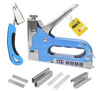 Heavy Duty Staple Gun 4-in-1 with 2000 Staples, Staple Gun Kit with Remover, Durable Stainless Steel Upholstery Stapler for Fixing Material, Wood, Upholstery, Fencing, Furniture, Decoration DIY