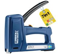 Heavy Duty Staple Gun for Wood - 7-in-1 Wall Stapler - Versatile for DIY, Upholstery, Cables and Carpet - Heavy and Light Duty - Up to 50% Easier to Squeeze - Made in Sweden - Rapid RPC7