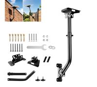 Heavy-Duty Starlink Gen 3 Wall Mount, 360° Adj Pole Adapter Kit for 4/4X/V3