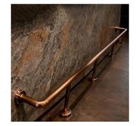 Heavy Duty Steel Bar Foot Rail Rest，Floor Mounted Support Bracket, 1.3" O.D Tubing with Accessories(8FT/2.44M)