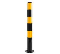 Heavy-Duty Steel Bollard Post - 2-Pack Durable Traffic Sign Pole for Driveways & Pedestrian Areas, 76x750x1.5mm, Ideal Security Solution for Traffic Control