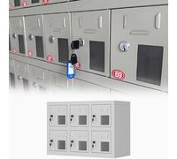 Heavy Duty Steel Cell Phone Storage Organizer - Secure 6-Slot Locker for Locker Rooms, Police Stations, and Jails
