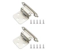 Heavy Duty Steel Construction, Satin Nickel Finish Self-Closing Overlay Cabinet Hinges for Kitchen Cabinets, Easy Installation with Electroplating Pro