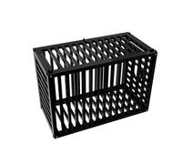 Heavy-Duty Steel Dog Crate, 120cm Height, 80cm Diameter, Black, Large Pet Kennel with Feeding Port