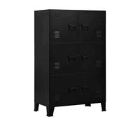 Heavy Duty Steel File Cabinet with Lock - Secure Industrial Style Filing Cupboard for Efficient Home Office Organization and Storage