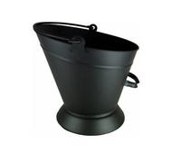 Heavy Duty Steel Fireside Waterloo Bucket Fireplace Coal Scuttle Fuel Ash Wood Log Storage Holder Hod Matte Black - Fire122