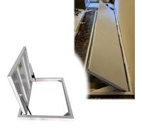 Heavy-Duty Steel Flush Floor Hatch Door, Hidden Wine Cellar Doors Internal for Basement/Crawl Space/Boat, Camouflaged Entry Door Opening Cover(LxW 46x23 inch)