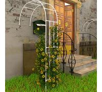 Heavy Duty Steel Frame Garden Arch for Climbing Plants, Half-Side Trellis for Roses and Vines, Durable Pergola Archway for Garden Décor and Support