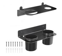 Heavy Duty Steel Funnel Bracket Wall Mount 1.7-2.9in Adjustable Holes with Removable Drip Trays for Garage Fluids Garage Bracket