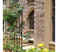 Heavy Duty Steel Garden Arbor - Wall Mounted Wedding Archway, Metal Half-Side Trellis for Climbing Plants, Pergola Support, 90x240x40CM (3.0x7.9x1.3ft)